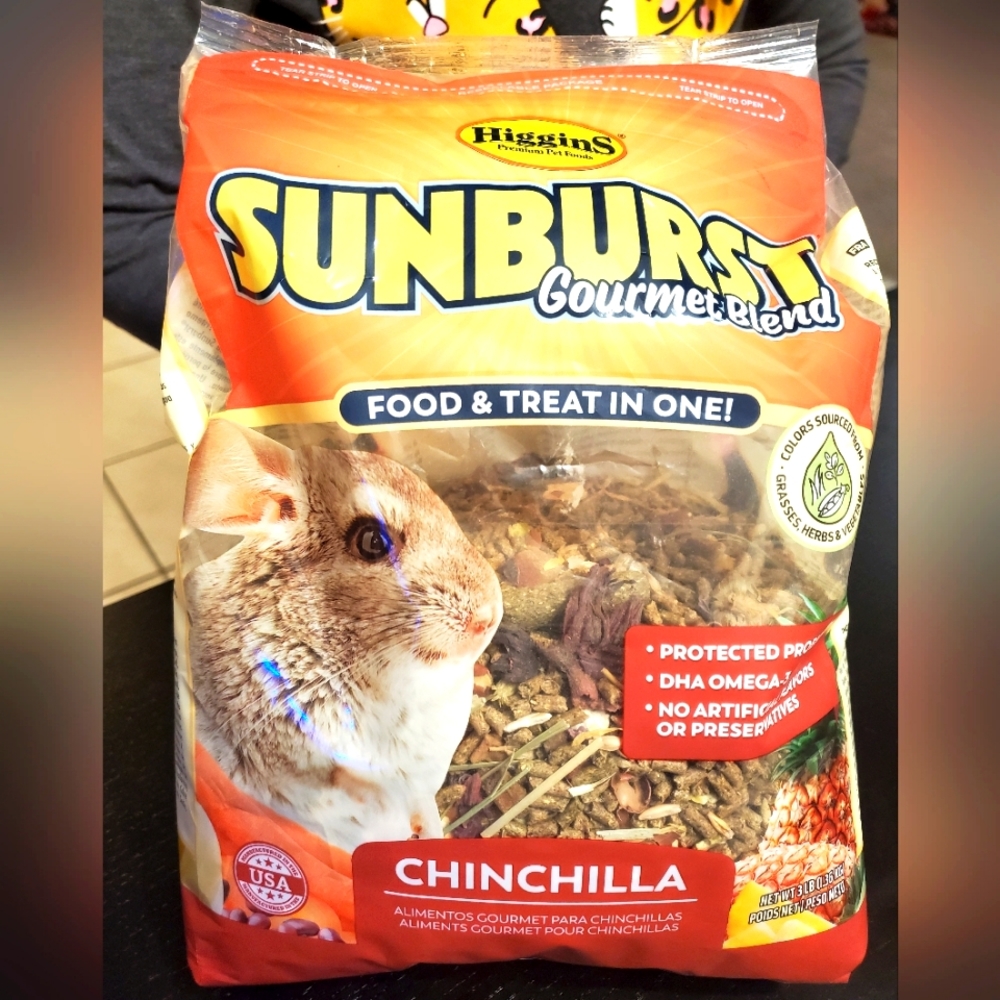 Sunburst Chinchilla Food 3lbs NEW